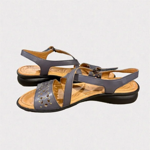 Naturalizer Janessa Slate Blue Leather Sandals — NWOT — Size 8.5 - Picture 3 of 7